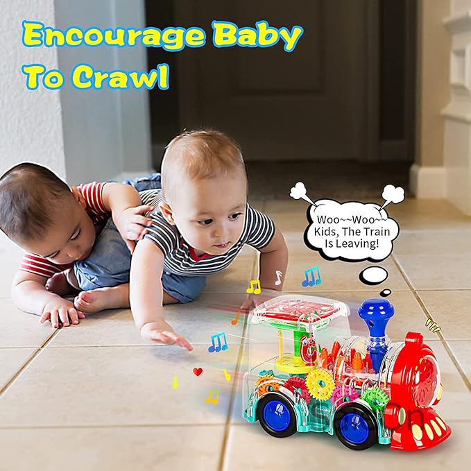 SaleOn Big Size Electric Gear Train Toys with Cool Light & Sound Effect Automatic 360 Degree Rotating - Image 4